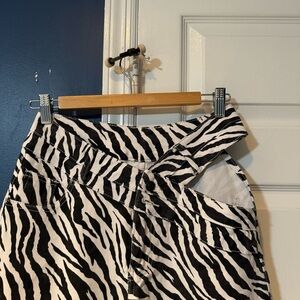 Zebra Print Wide-Leg Pants